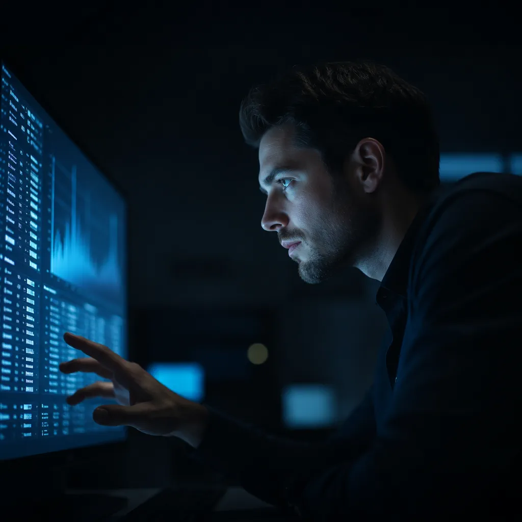 An analyst reviewing live detection results on screen